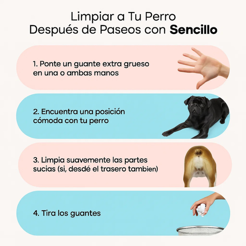 Guantes de limpieza para mascotas Emporium