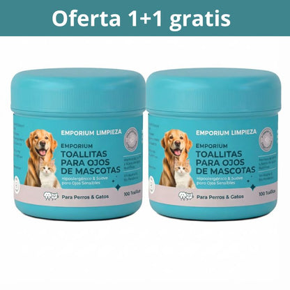 Toallitas de limpieza para ojos de mascotas