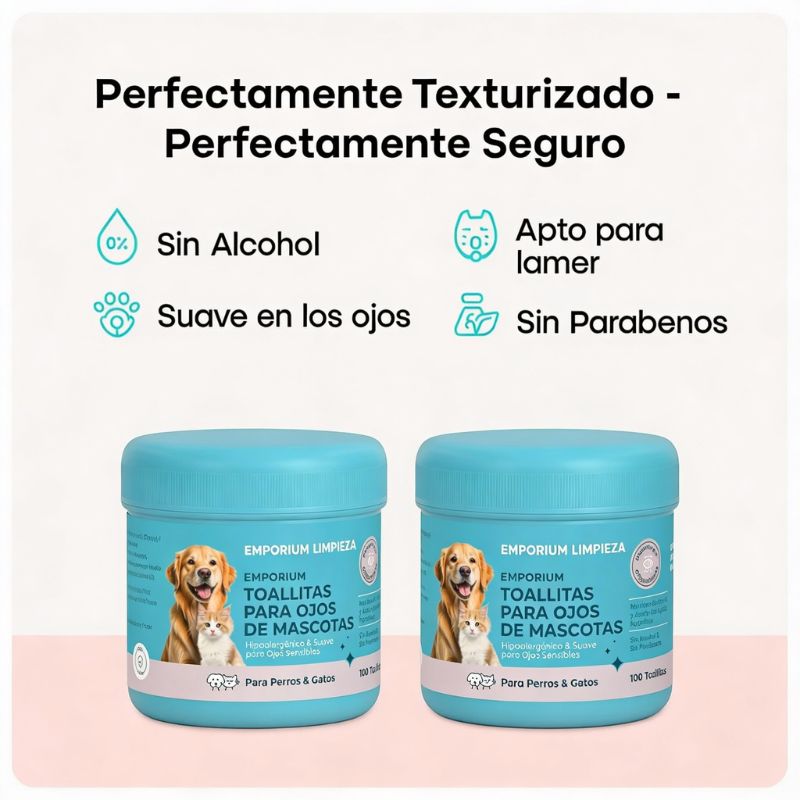 Toallitas de limpieza para ojos de mascotas