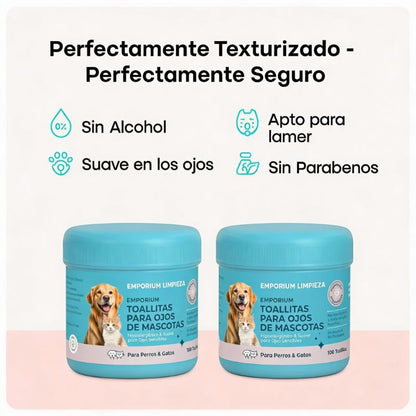 Toallitas de limpieza para ojos de mascotas