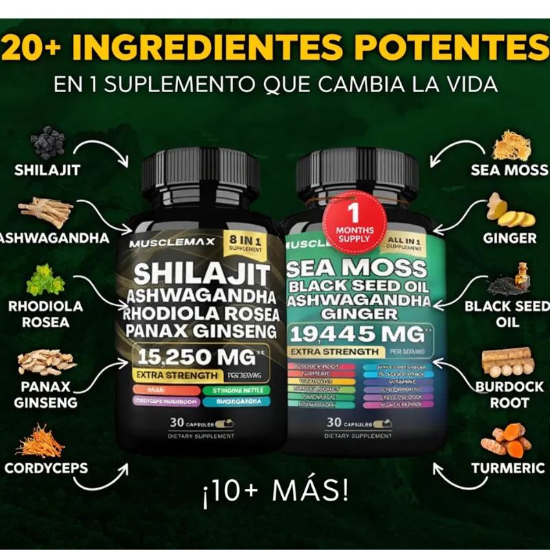 Pack de suplementos MuscleMax 20 en 1