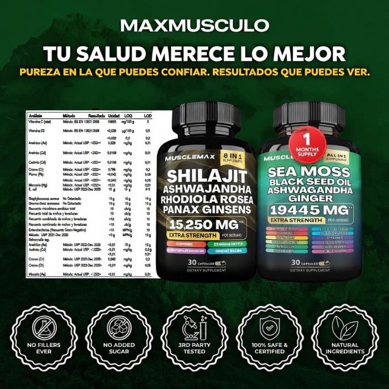 Pack de suplementos MuscleMax 20 en 1